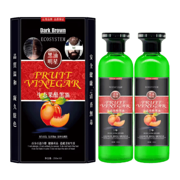 Shengfa Fruit Vinegar Black And Dark Brown Hair Color Gel 250ml X 2